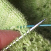 Bring your sts on the needle (check your pattern to know which side to start from)...